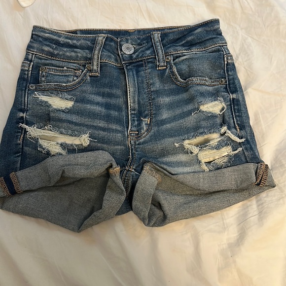 AE hi rise denim shortie - Picture 1 of 2